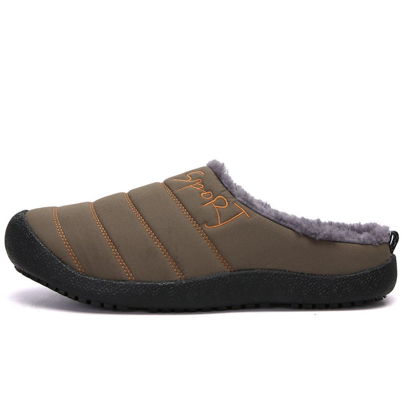 Large Size Indoor And Outdoor Baotou Slippers 2022 Couple Outdoor Velvet Warm Casual Cotton Slippers - Image 1