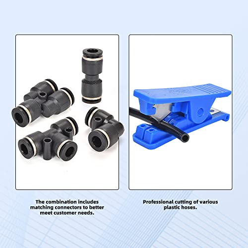 cnaodun Air Line Tubing Kit, CNAODUN 1/4 inch OD 1/6 ID 39.4ft/12 Meter Black Pneumatic Tubing PU Air hose Pipe Tube Kit for Air Line or Fluid Transfer - Image 5