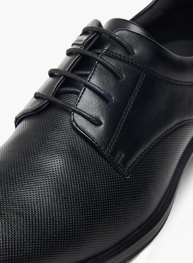 LBL by Shoexpress Mens Textured Derby Shoes With Lace-Up Closure - Image 4