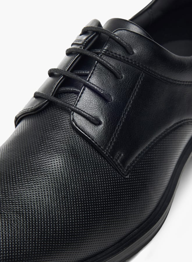 LBL by Shoexpress Mens Textured Derby Shoes With Lace-Up Closure  - Image 4