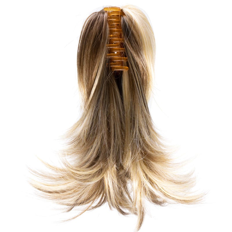 Onedor 12 inch Premium Synthetic Adjustable & Customizable Updo Style Ponytail Hair Extension with Clip on Claw Attachment (AB461) - Image 3