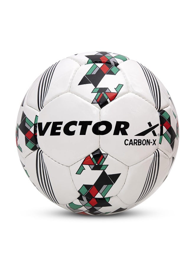 Vector X Carbon-X PU Hand Stitched Football – Durable High-Quality Soccer Ball for Training & Match Play - Image 1