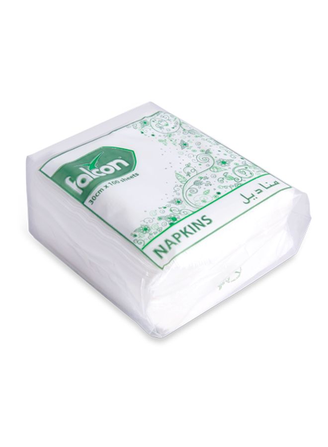 Falcon 100-Piece Napkin Paper Set White 30cm - Image 3