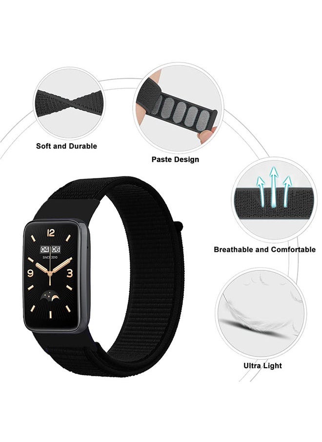 O Ozone Nylon Strap [Pack of 3] Compatible with Xiaomi Mi Band 7 Pro Soft Nylon Loop Sport Adjustable Breathable Replacement Wristband for Men Women  - Image 2