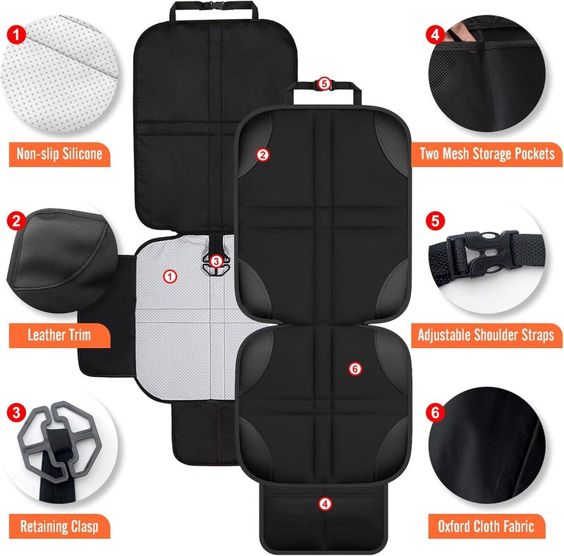 CHANCCI 2 PCS Car Seat Protectors for Child Seats - Waterproof and Dirt Resistant - Image 4