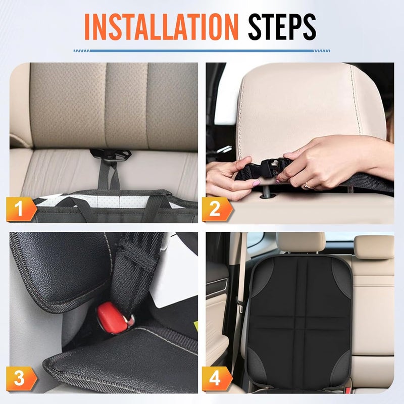 CHANCCI 2 PCS Car Seat Protectors for Child Seats - Waterproof and Dirt Resistant - Image 3
