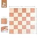 TCBunny Kids Soft EVA Foam Jigsaw Puzzle Play Mat 36 Interlocking Tiles and Edges Baby Play Mat for Kids Gym Nursery Playroom Pet Mat Total Floor Coverage 32 Sq Ft PinkPeach - Image 4