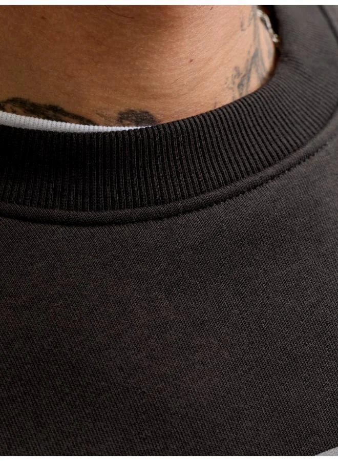 JACK & JONES Black Caual Pullover Sweatshirt for Men | Best Price UAE