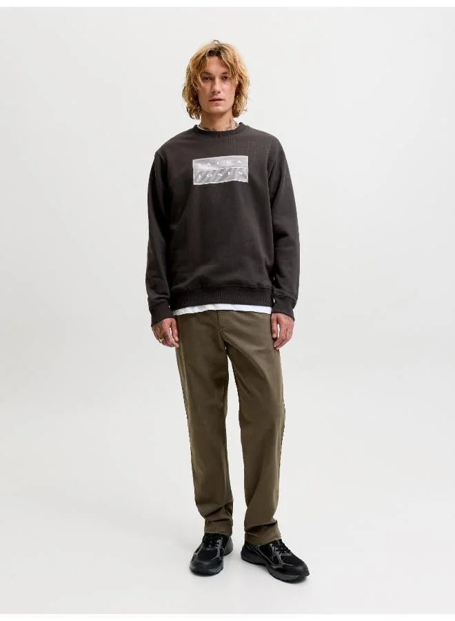 JACK & JONES Black Caual Pullover Sweatshirt for Men | Best Price UAE