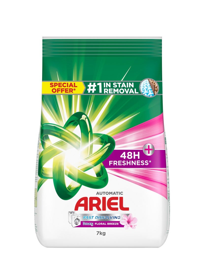 Ariel Fast Dissolving Laundry Detergent Powder With Floral Breeze 7kg  - Image 1
