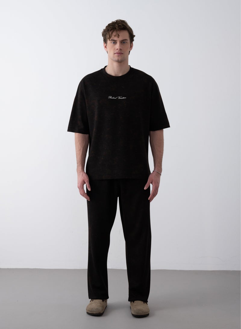 Marrakech Short Sleeves Round Neck Printed T-Shirt for Men - Black - Image 2