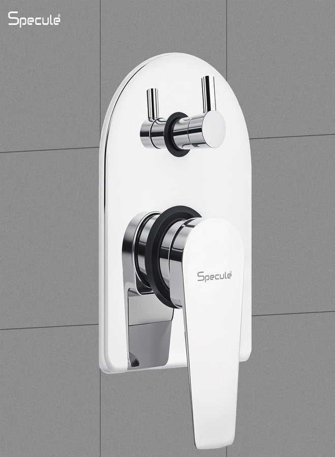 Specule Brass, Concealed Body High Flow Diverter With Exposed Part Kit | Bathroom Shower System | Bathroom Mixer | Chrome Finish (Aria) - Image 5