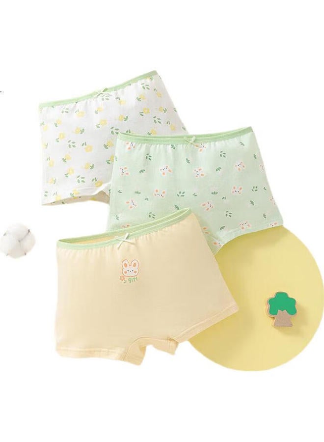 Red Bean Children'S Underwear Girls Cotton Four-Corner Shorts Medium And Large Children'S Flat Angle Pants Antibacterial Girls' Pants Three K4092 140 - Image 3