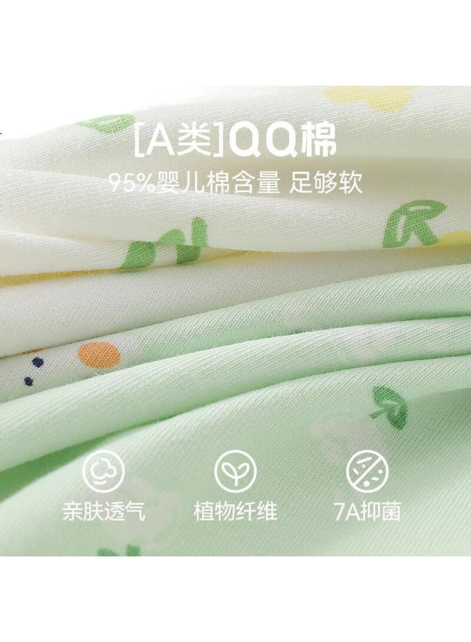 Red Bean Children'S Underwear Girls Cotton Four-Corner Shorts Medium And Large Children'S Flat Angle Pants Antibacterial Girls' Pants Three K4092 140 - Image 1