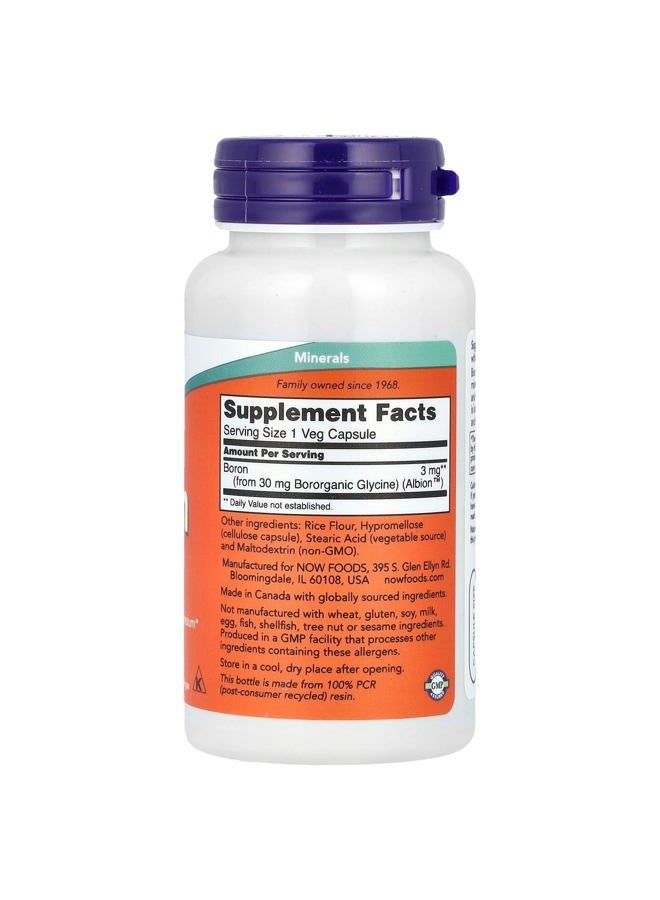 Now Foods Boron - 3 Mg - 100 Capsules - Image 2