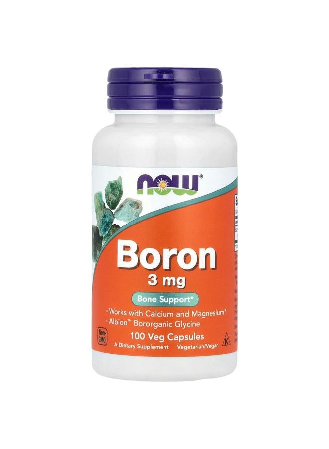 Now Foods Boron - 3 Mg - 100 Capsules - Image 1