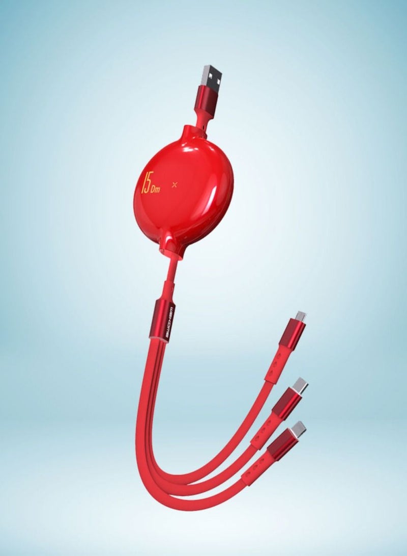 WEKOME Charging cable 3 in 1, 1.5 M, WDC-124 data