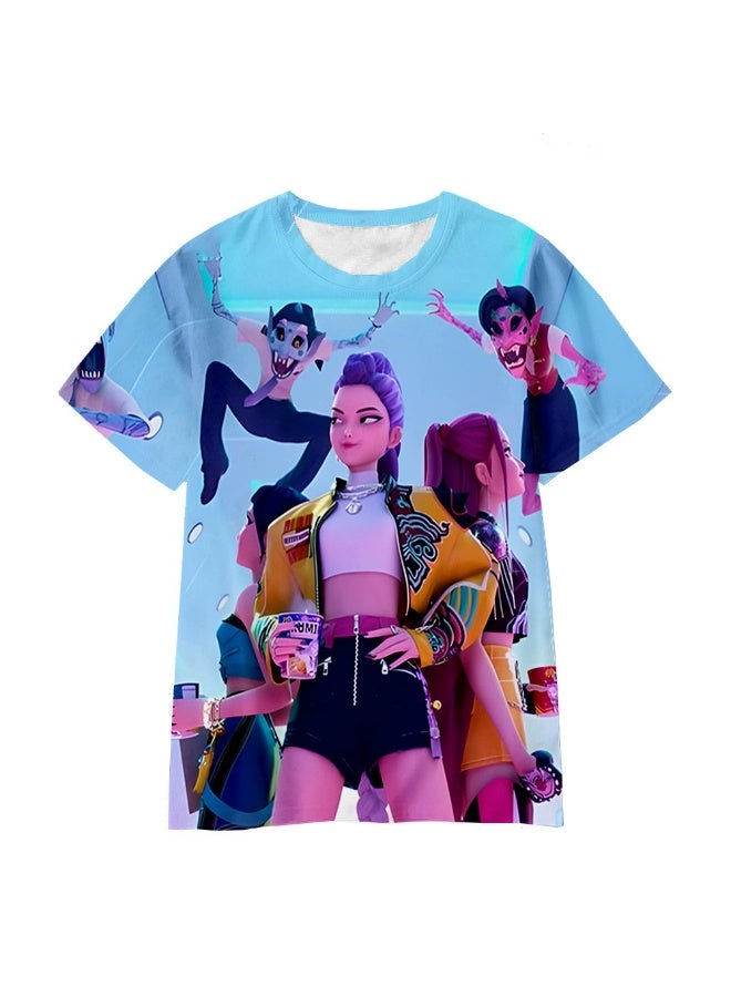 general KPop Demon Hunters casual loose T-shirt Gift for family and Friends - Image 1