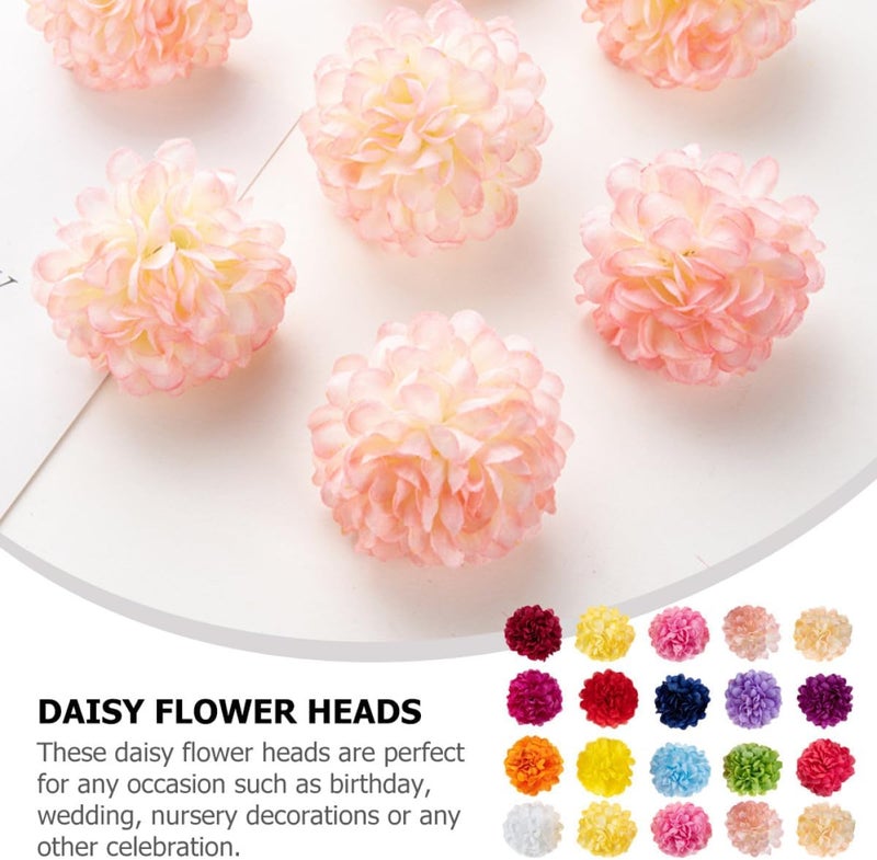 ABOOFAN 35pcs Artificial Chrysanthemum Flower Heads Small Simulation Silk Fabric DIY Craft Material Mixed Color Ball for Home Bouquet Vase Decoration Random Color - Image 3