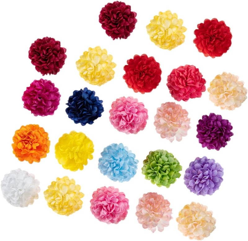 ABOOFAN 35pcs Artificial Chrysanthemum Flower Heads Small Simulation Silk Fabric DIY Craft Material Mixed Color Ball for Home Bouquet Vase Decoration Random Color - Image 1