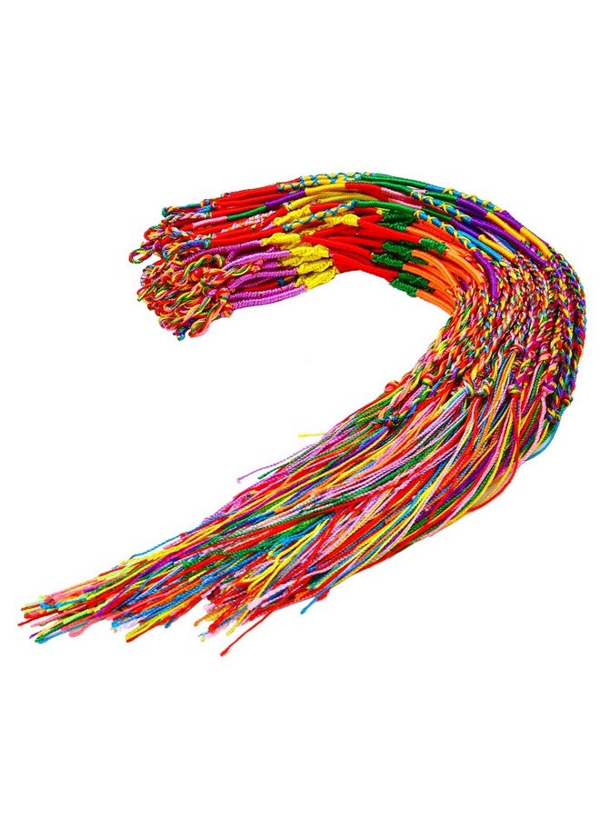 Resinta 60 Pieces Handmade Braided Bracelets Assorted Random Colors Friendship Cords Thread Bracelets Party Supply Favors For Wrist Anklet - Image 1