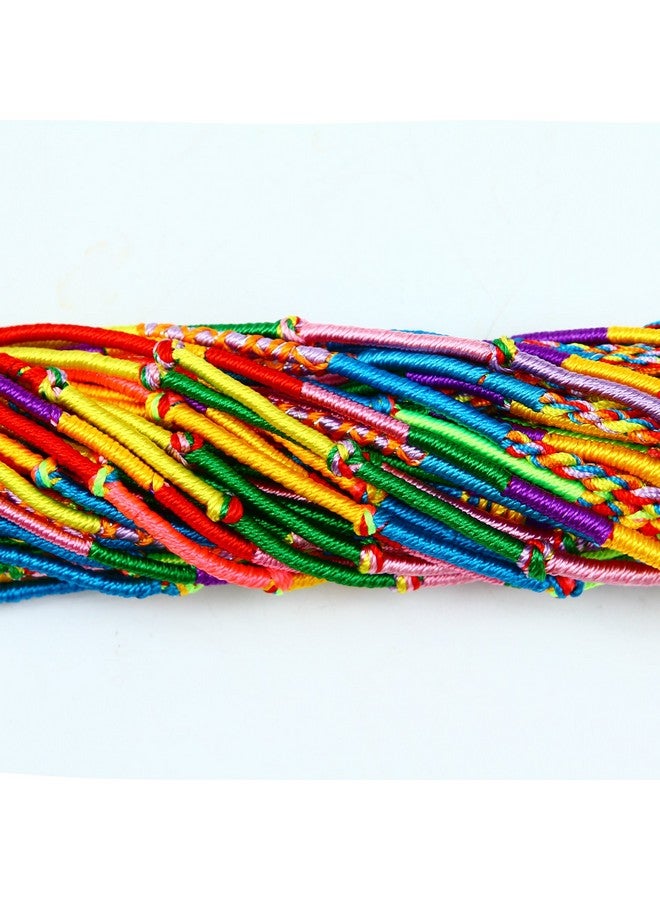 Resinta 60 Pieces Handmade Braided Bracelets Assorted Random Colors Friendship Cords Thread Bracelets Party Supply Favors For Wrist Anklet - Image 4