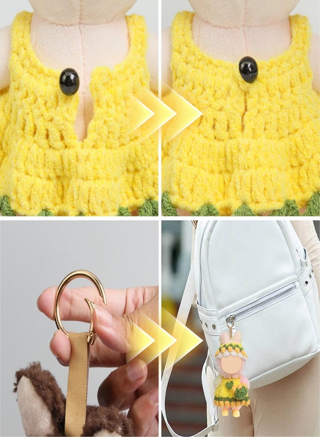 Voccim Handmade Clothes for 17cm Doll 20cm Doll with Woolen Tulip Dress, Flower Hat, Shoulder Bag and Dolls Accessories - Image 4