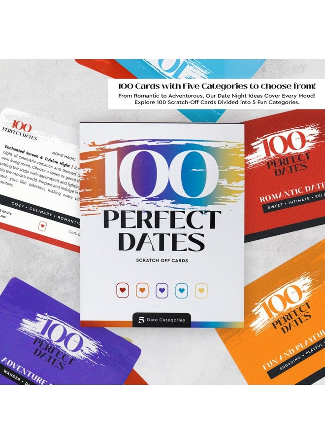 ARTAGIA 100 Date Night Ideas Scratch-Off Cards: Fun & Romantic Game for Couples | Special Anniversary Surprise for Him, Her, Boyfriend, Girlfriend, Wife, or Husband | 5 Categories for Relationship Building! - Image 3