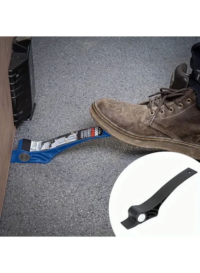 Black Foot Operated Door Pry Bar Easy Install Plastic Construction Door Lifting Tool - Image 4