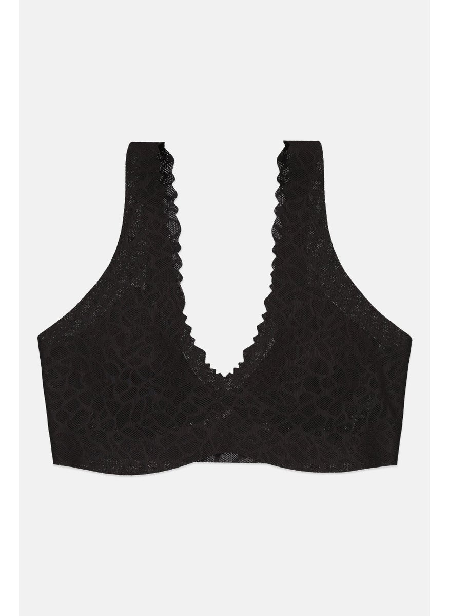 sloggi Women Padded Zero Feel Lace Bra, Black  - Image 1