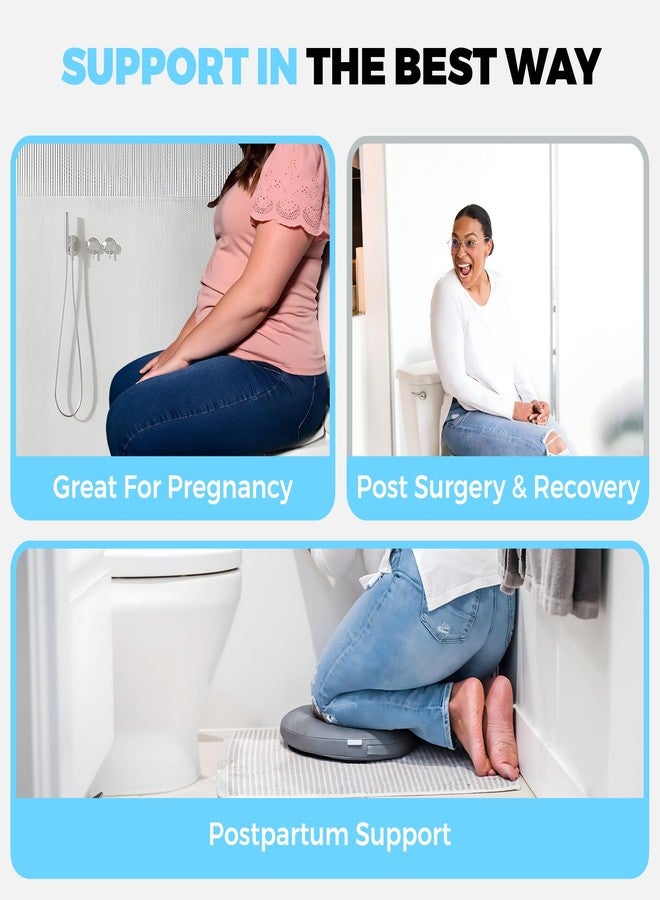Potty Pillow - Toilet Lid Back Support Cushion for Seniors, Disabled, Postpartum Mothers, Back Surgery Recovery & Mobility Issues | Water-Resistant, Easy Slip-On, Fits All Round & Oval Toilet Lids - Image 3