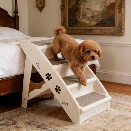 ZENY Folding Dog Stairs Portable IndoorOutdoor Pet Steps for Bed Couch Car Pet Stairs for Small Pet DogCat - Image 3