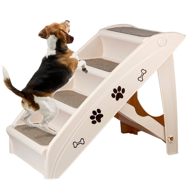 ZENY Folding Dog Stairs Portable IndoorOutdoor Pet Steps for Bed Couch Car Pet Stairs for Small Pet DogCat - Image 2