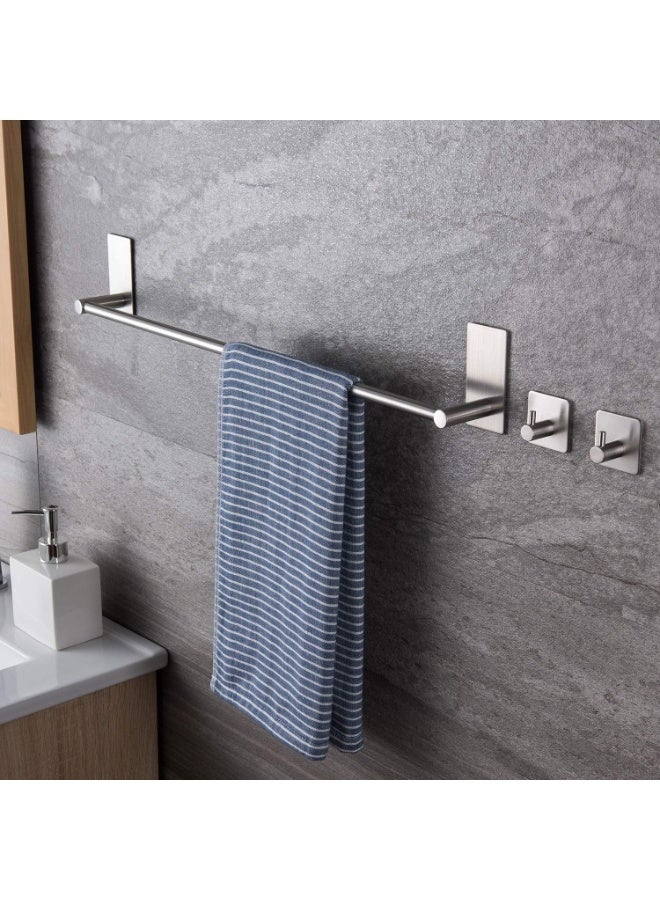 Towel Rack Set with 2 Hook 304 Stainless Steel Wall Mounted Holder No drilling Bathroom Cleaning Tools Holder Kitchen Hardware Set - Image 3