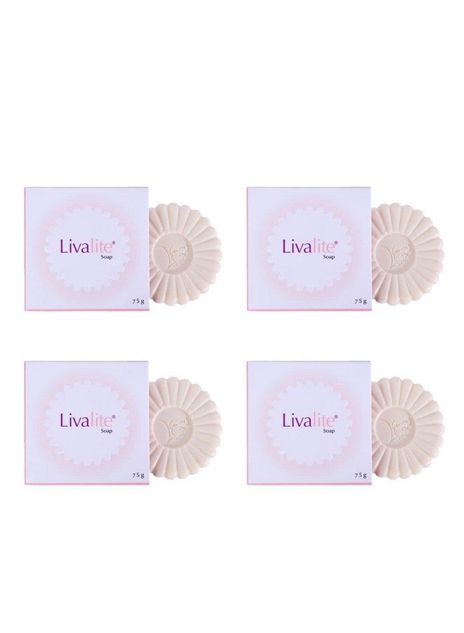 Zydus Liva Zydus Soap for Natural Glowing Skin - 75 Gram, Pack of 4 - Image 1
