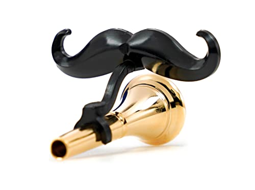 Brasstache - The Original Clip-on Mustache for French Horn Mouthpiece (French Horn) - Image 1