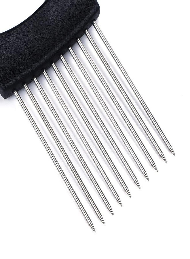 LOZOX Stainless Steel Onion Holder for Slicing - Food Slicer Assistant Onion Comb - Food Slicer Assistant Tool for Slicing Potato, Tomato, Avocado, Cucumber, and Egg (1 Unit) - Image 2
