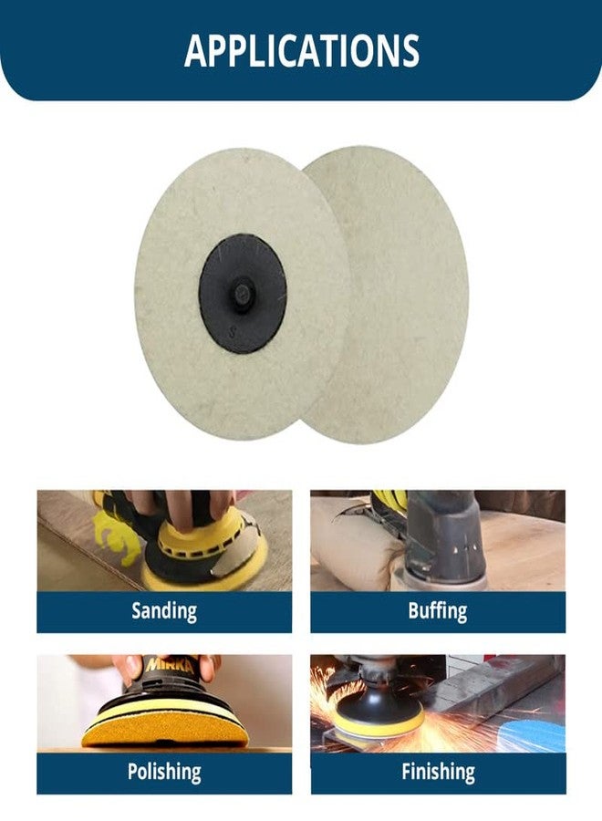 كاشطة القياس أقراص صنفرة Benchmark Abrasives مقاس 2 بوصة، مصنوعة من اللباد، سريعة التغيير، ووسادة تلميع صوفية للمثقاب وماكينة الطحن - أداة لتكييف السطح لإزالة النتوءات والتلميع وعجلة تلميع للمثقاب - عبوة من 10 قطع - Image 4