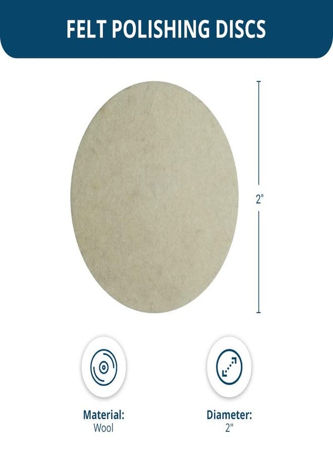 كاشطة القياس أقراص صنفرة Benchmark Abrasives مقاس 2 بوصة، مصنوعة من اللباد، سريعة التغيير، ووسادة تلميع صوفية للمثقاب وماكينة الطحن - أداة لتكييف السطح لإزالة النتوءات والتلميع وعجلة تلميع للمثقاب - عبوة من 10 قطع - Image 5
