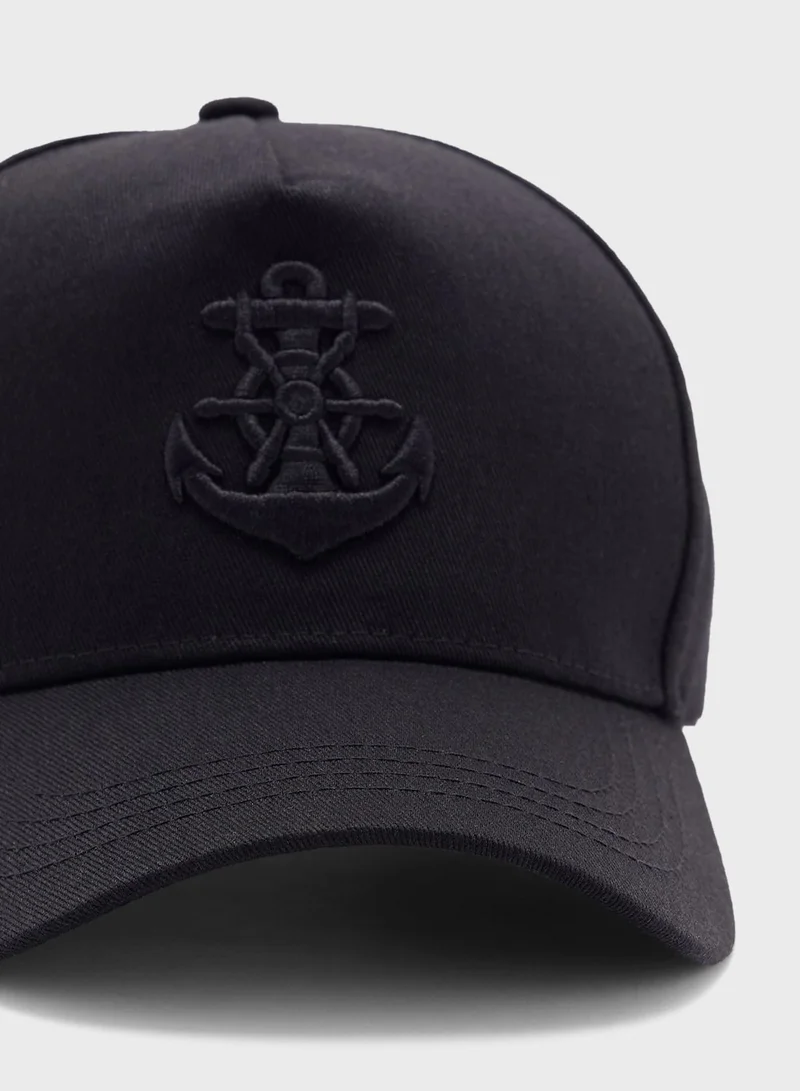 Seventy Five Anchor Embroidered Casual Cap