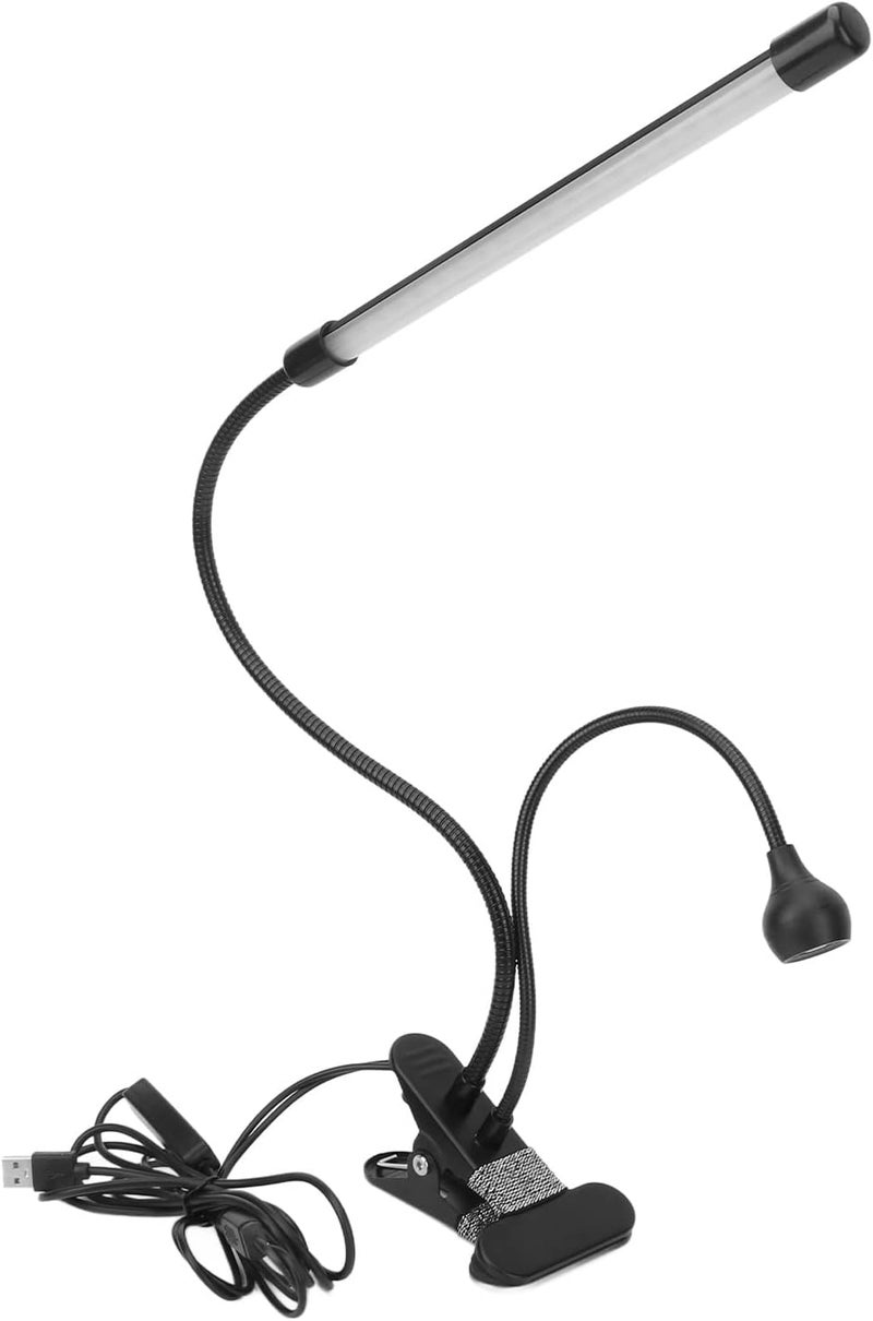 7W Clip On Nail Art Lamp, Flexible Gooseneck Desk Lamp with Clamp, 10 Brightness Gears and 3 Modes for Gel Curing and Lighting, Metal Plastic Nail Glue Curing Light for - Image 1