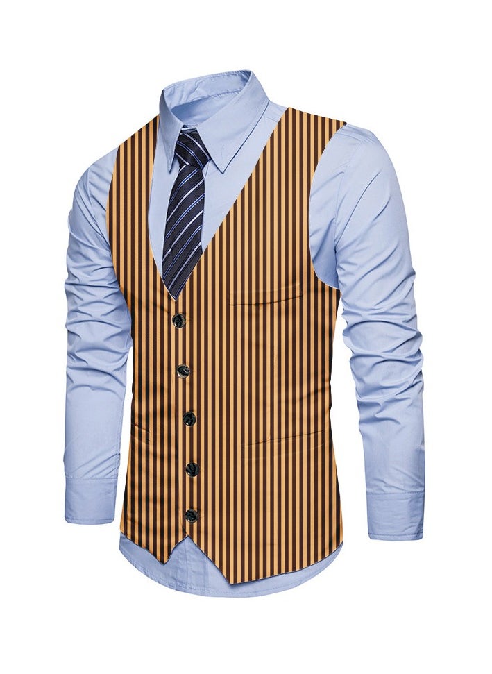 KUYING New Fashionable Personalized Printed Men's Suit Vest  - Image 1