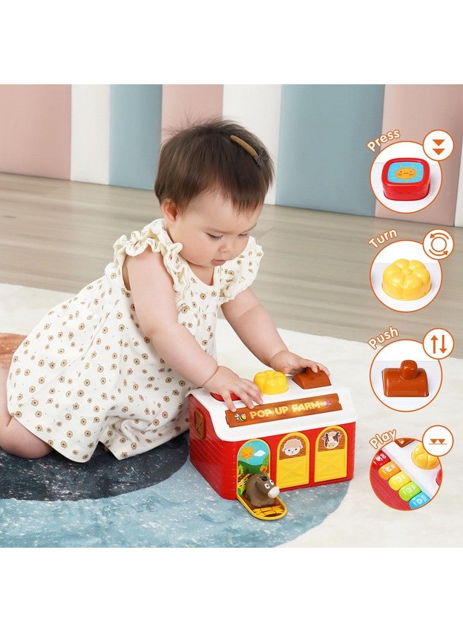 StaPaw 2 In 1 Pop Up Toy With Piano Function, Montessori Cause And Effect Toys For 1 Year Old Boy Girl, Early Learning Toys With Music & Light, Gifts For Infant Baby Toddler 6-9-12-18 Months - Image 2