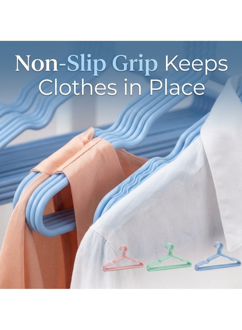 CHEEMAISTIC 10 Pieces Stainless Steel Non-Slip Clothes Hangers - Heavy Duty Metal Slim Hangers Rust Resistant Space Saving Closet Organizer for Shirts, Pants, Dresses, Coat Wardrobe Storage - Multicolour - Image 4