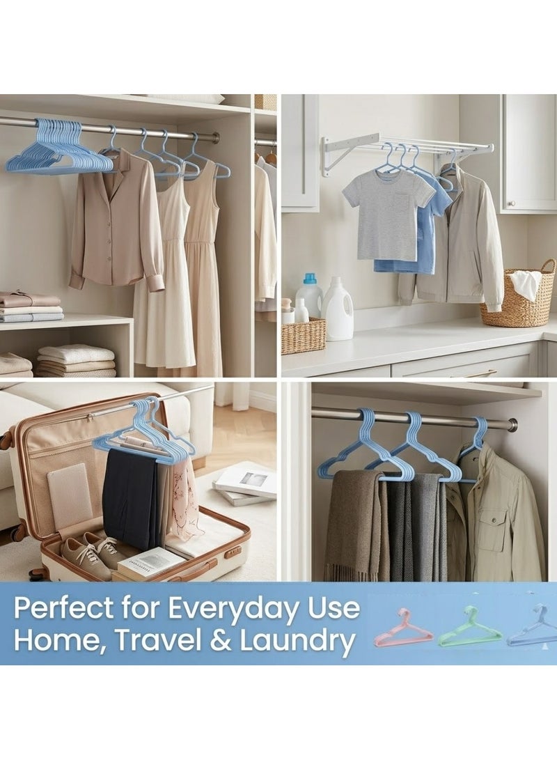 CHEEMAISTIC 10 Pieces Stainless Steel Non-Slip Clothes Hangers - Heavy Duty Metal Slim Hangers Rust Resistant Space Saving Closet Organizer for Shirts, Pants, Dresses, Coat Wardrobe Storage - Multicolour - Image 5