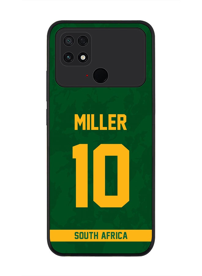 Rugged Black Edge Case for Xiaomi Poco C40, Slim fit Soft Case Flexible Rubber Edges Thin Cover - Player Name - AB de Villiers, Jersey Number- 17