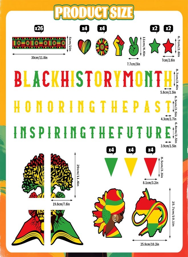 YCDMLJC Black History Month Bulletin Board Decorations Set African American Inspirational Bulletin Board,for Classroom Home Chalkboard Wall Door Decor Holiday Party Supplies - Image 2