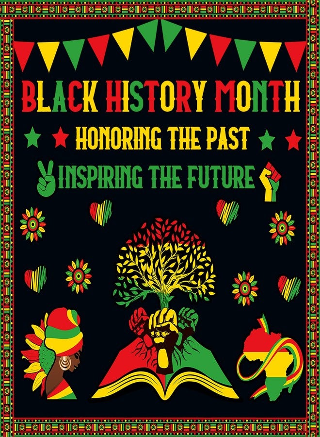 YCDMLJC Black History Month Bulletin Board Decorations Set African American Inspirational Bulletin Board,for Classroom Home Chalkboard Wall Door Decor Holiday Party Supplies - Image 1