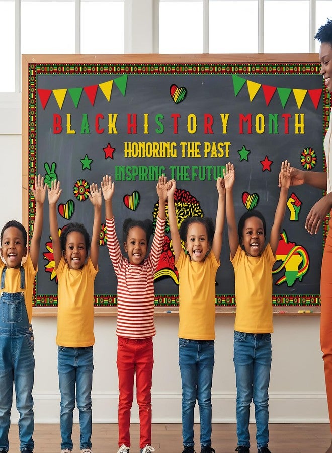 YCDMLJC Black History Month Bulletin Board Decorations Set African American Inspirational Bulletin Board,for Classroom Home Chalkboard Wall Door Decor Holiday Party Supplies - Image 4