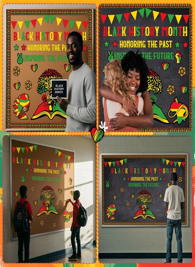 YCDMLJC Black History Month Bulletin Board Decorations Set African American Inspirational Bulletin Board,for Classroom Home Chalkboard Wall Door Decor Holiday Party Supplies - Image 5